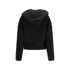 Schwarze Oves Aries Wolljacke in voller Länge