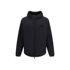 Schwarze Nylon-Shell-Jacke