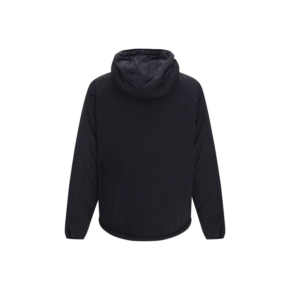 Schwarze Nylon-Shell-Jacke