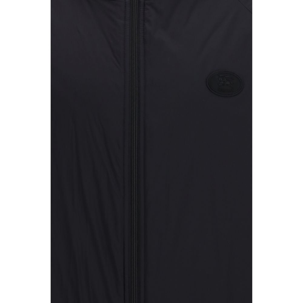 Schwarze Nylon-Shell-Jacke