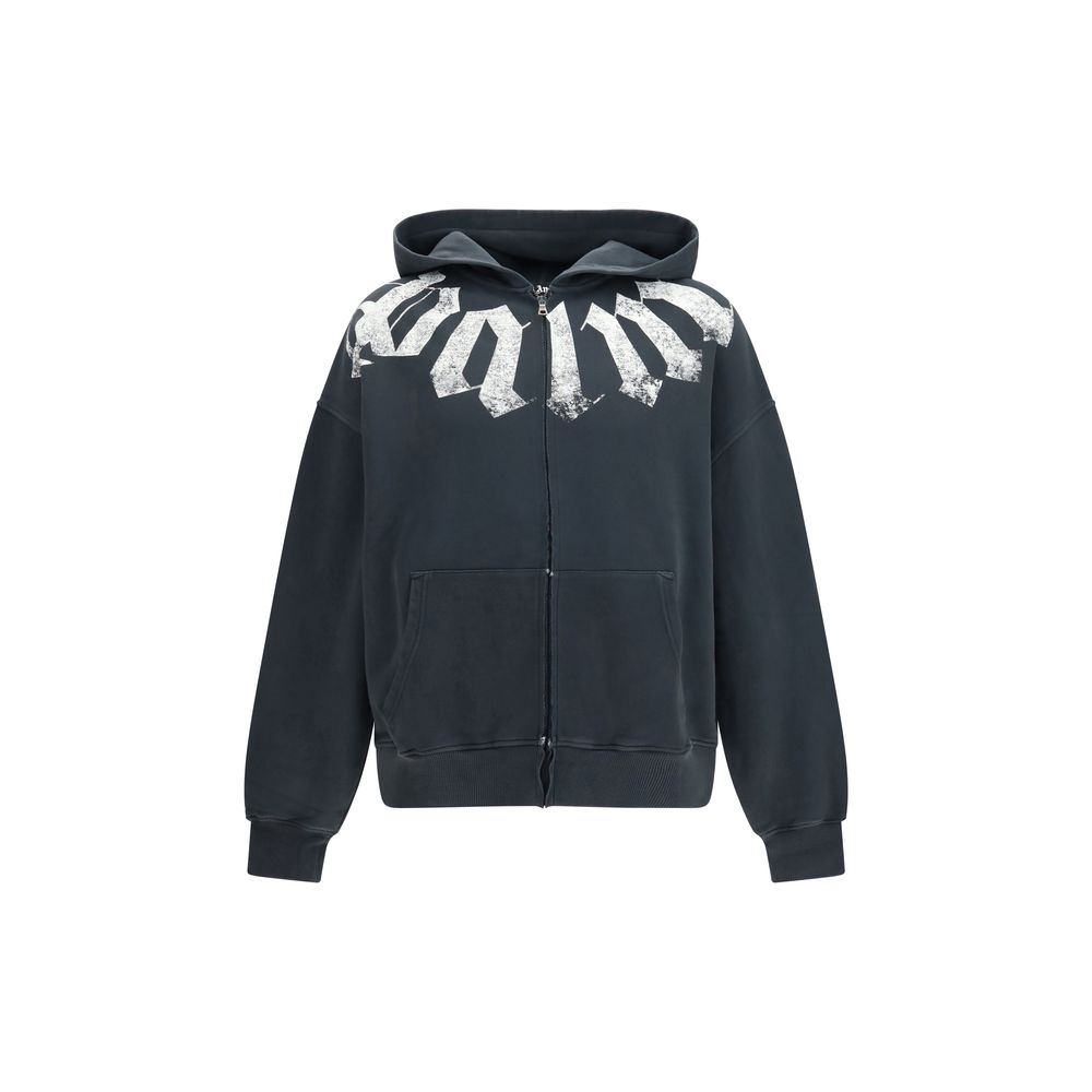 Schwarzer Baumwoll-Sweatshirt