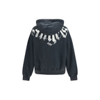 Schwarzer Baumwoll-Sweatshirt