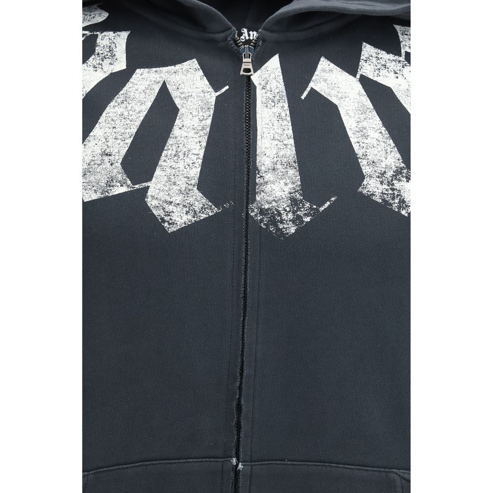 Schwarzer Baumwoll-Sweatshirt