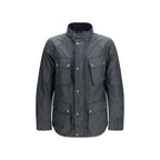 Blaue Baumwoll-Shell-Jacke