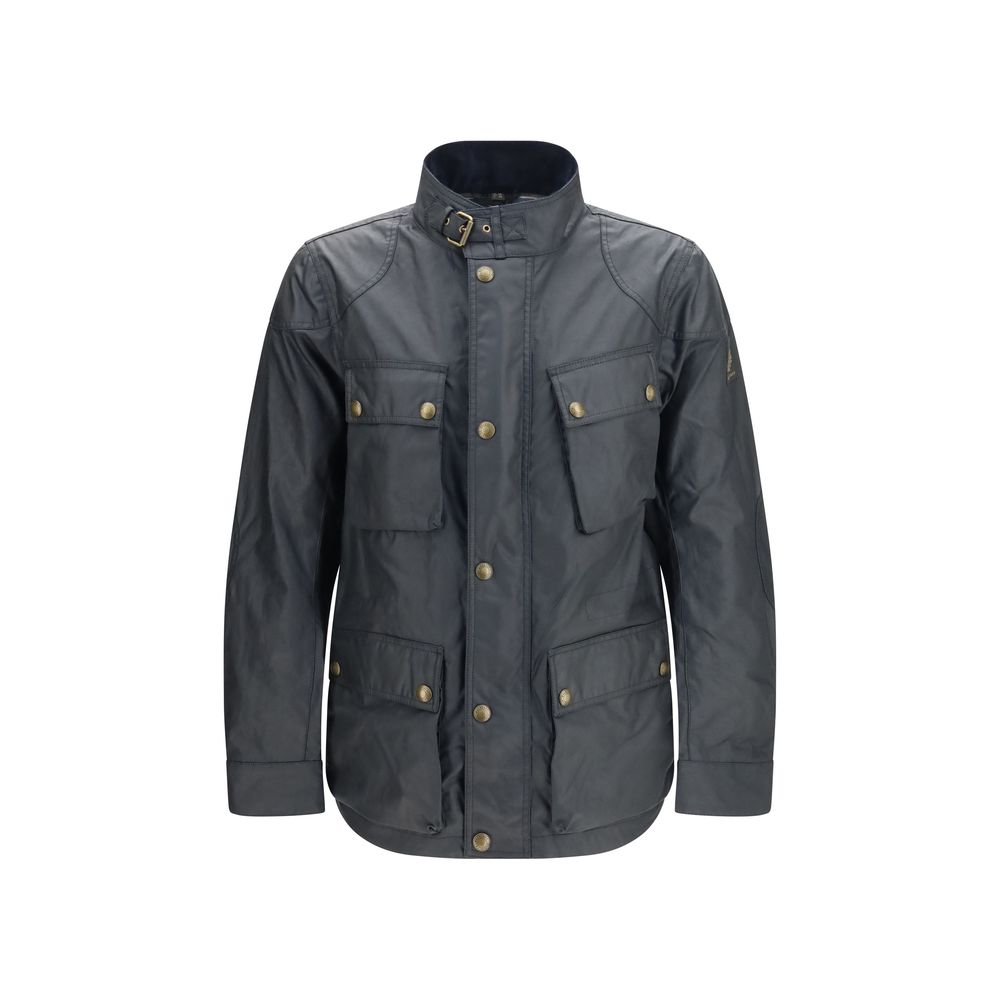 Blaue Baumwoll-Shell-Jacke