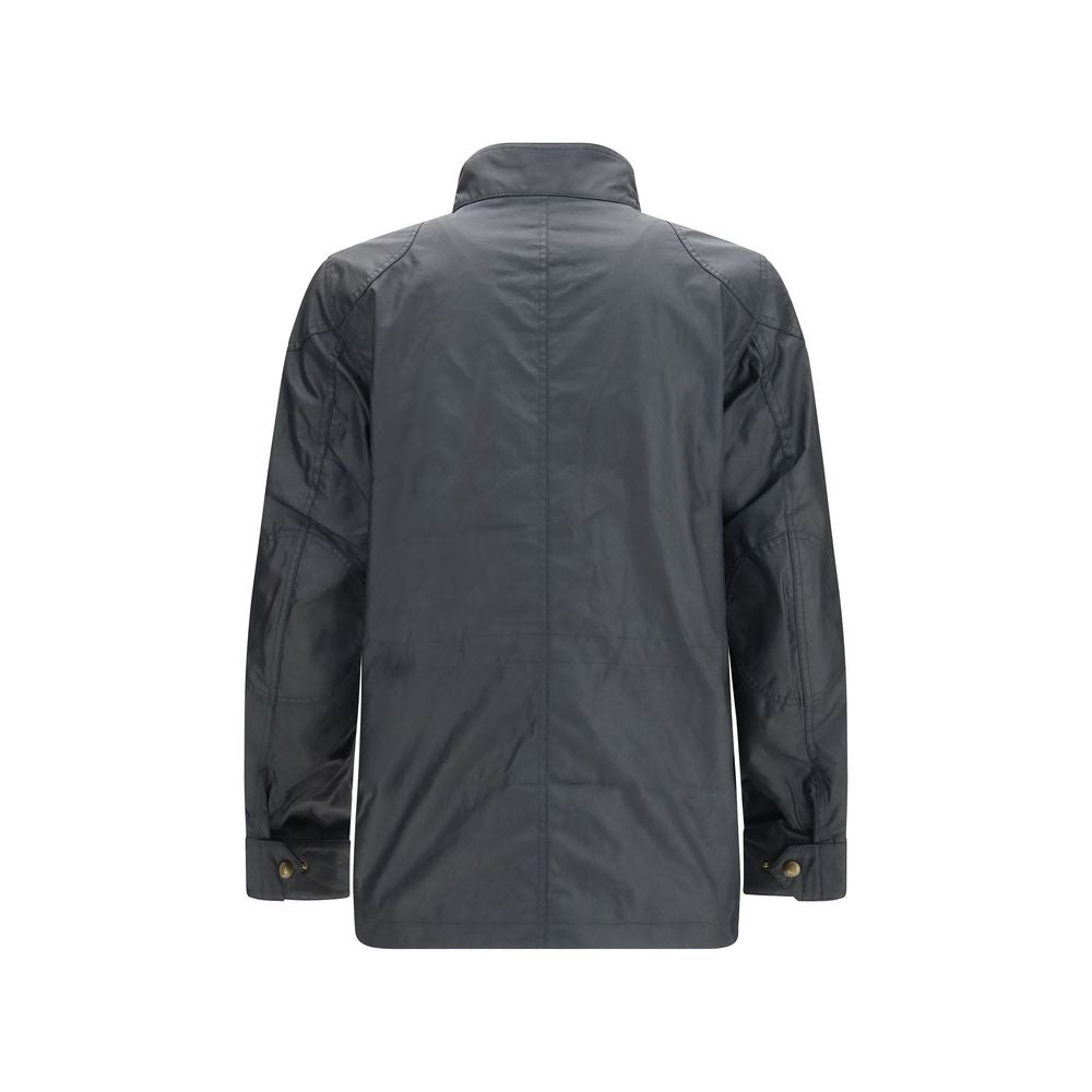 Blaue Baumwoll-Shell-Jacke