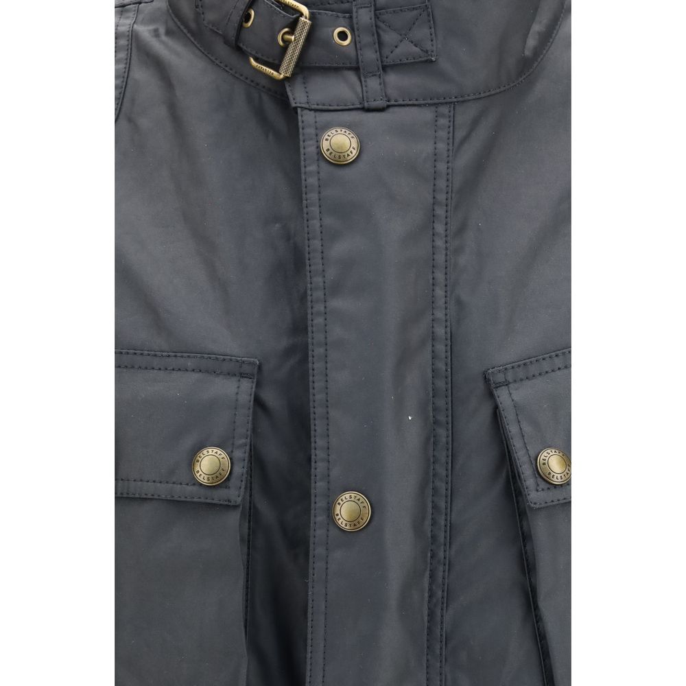 Blaue Baumwoll-Shell-Jacke