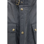 Blaue Baumwoll-Shell-Jacke