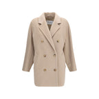 Beige Wool Oves Aries Full-Length Jacket Max Mara