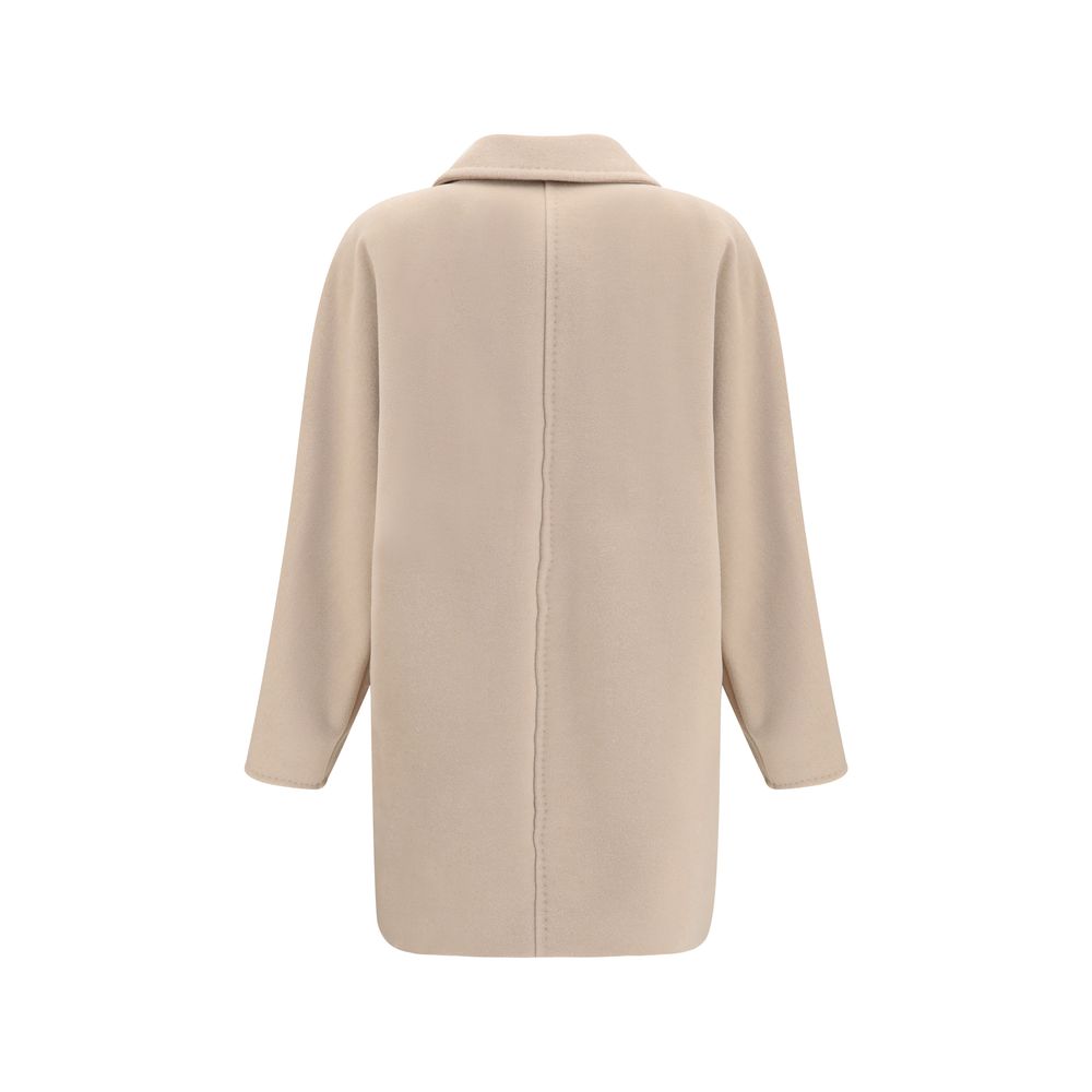 Beige Wool Oves Aries Full-Length Jacket Max Mara