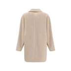 Beige Wool Oves Aries Full-Length Jacket Max Mara