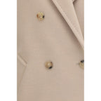 Beige Wool Oves Aries Full-Length Jacket Max Mara