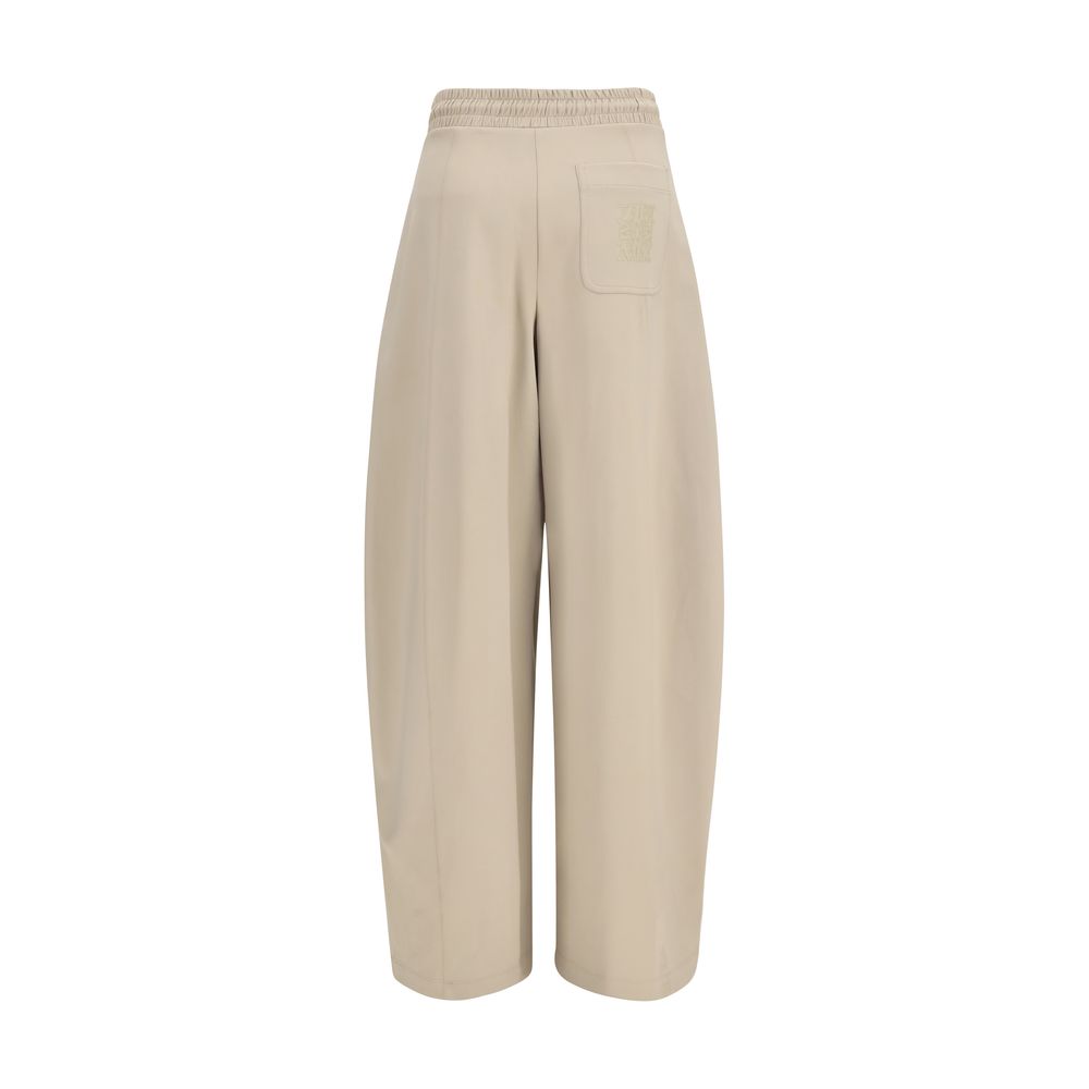 Beige Polyamid Sporthose