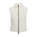 Weiße ärmellose Polyester-Jacke