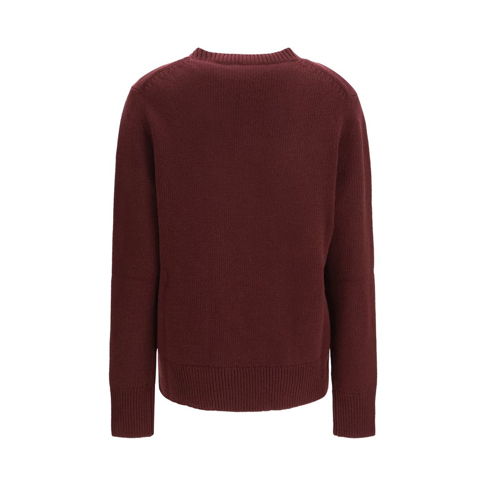 Sweatshirt aus Lammwolle in Bordeauxrot, Modell Aries