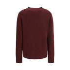 Sweatshirt aus Lammwolle in Bordeauxrot, Modell Aries