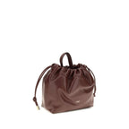 Schultertasche Bos Taurus aus bordeauxrotem Kalbsleder