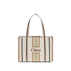 Beige Cotton Shoulder Bag