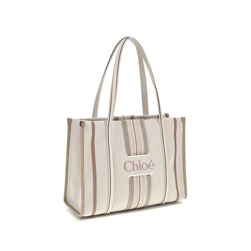 Beige Cotton Shoulder Bag Chloé