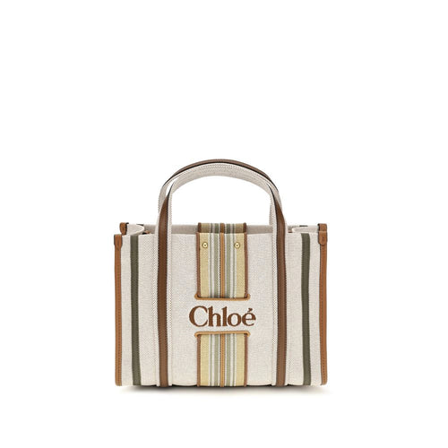 Beige Cotton Shoulder Bag Chloé