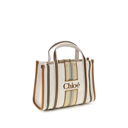 Beige Cotton Shoulder Bag Chloé
