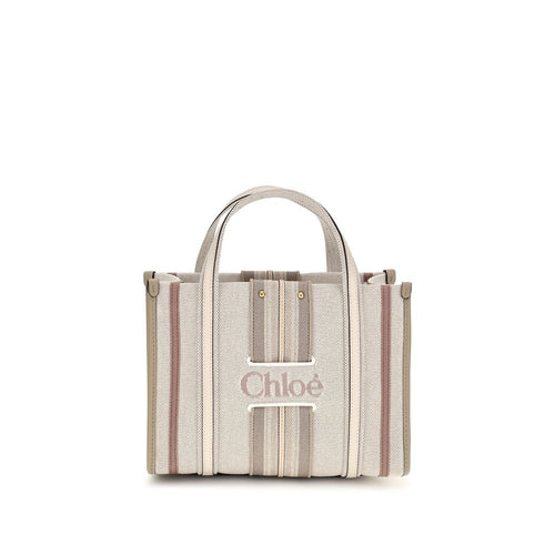 Beige Cotton Shoulder Bag Chloé