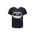 Schwarzes Baumwoll-T-Shirt