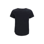 Schwarzes Baumwoll-T-Shirt