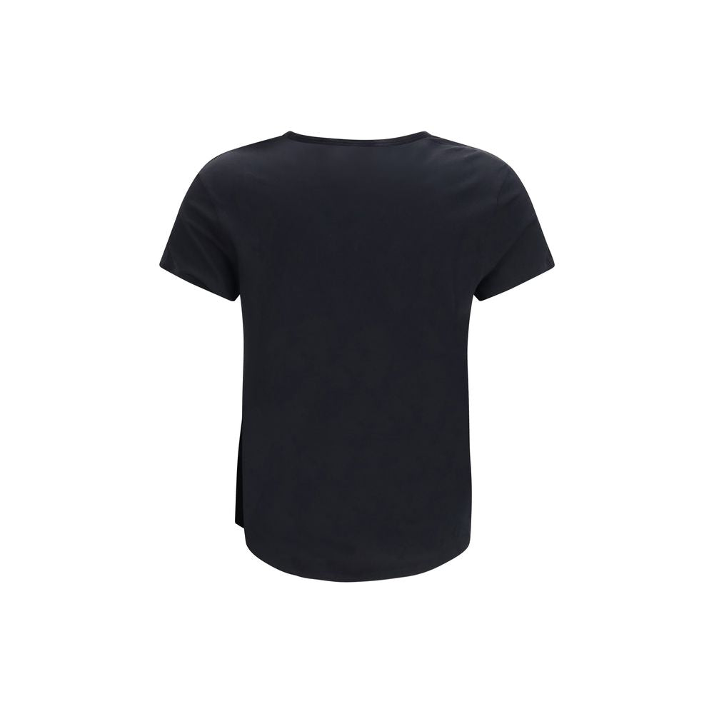 Schwarzes Baumwoll-T-Shirt