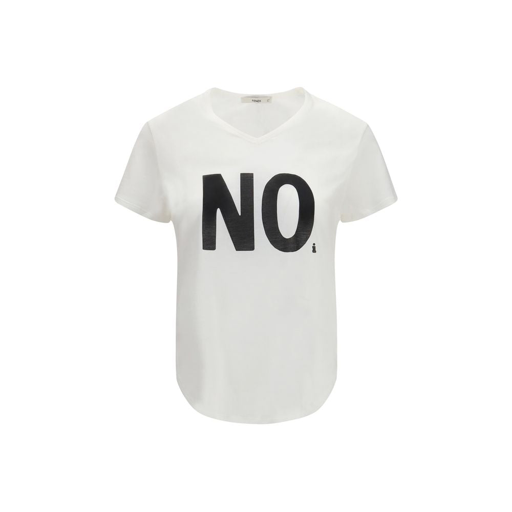 Weißes Baumwoll-T-Shirt