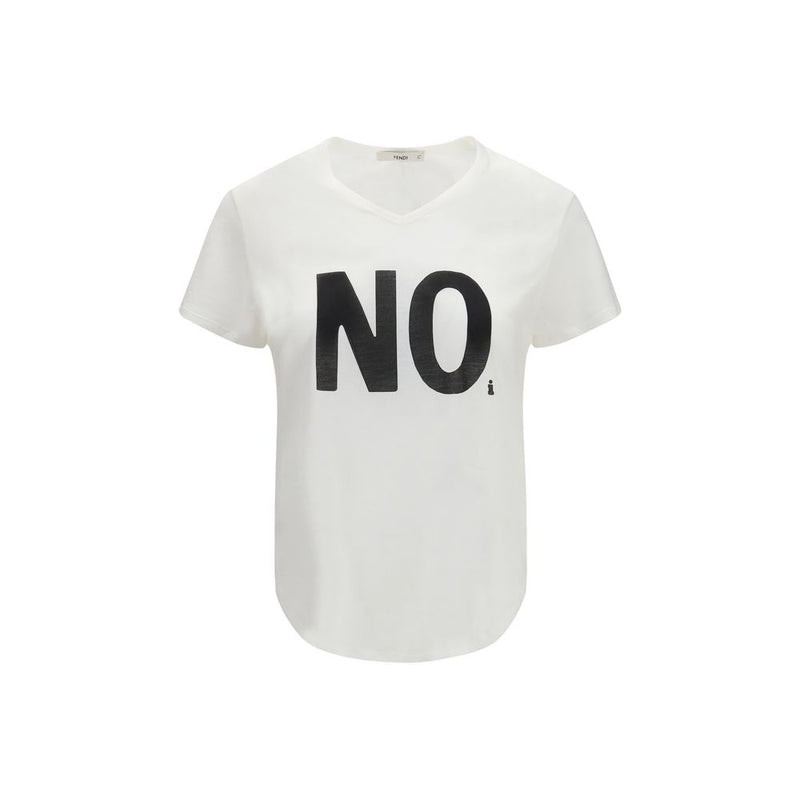 Weißes Baumwoll-T-Shirt