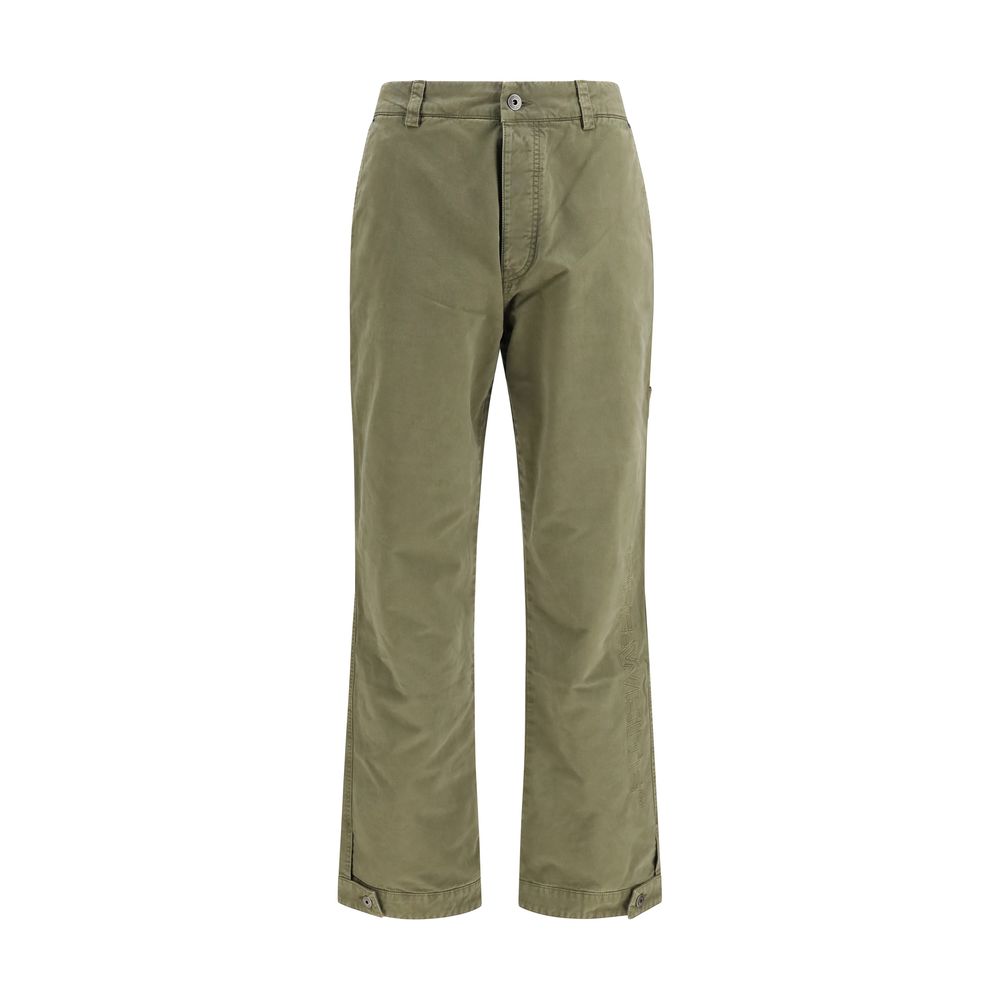 Zweifarbige Baumwoll-Freizeithose
