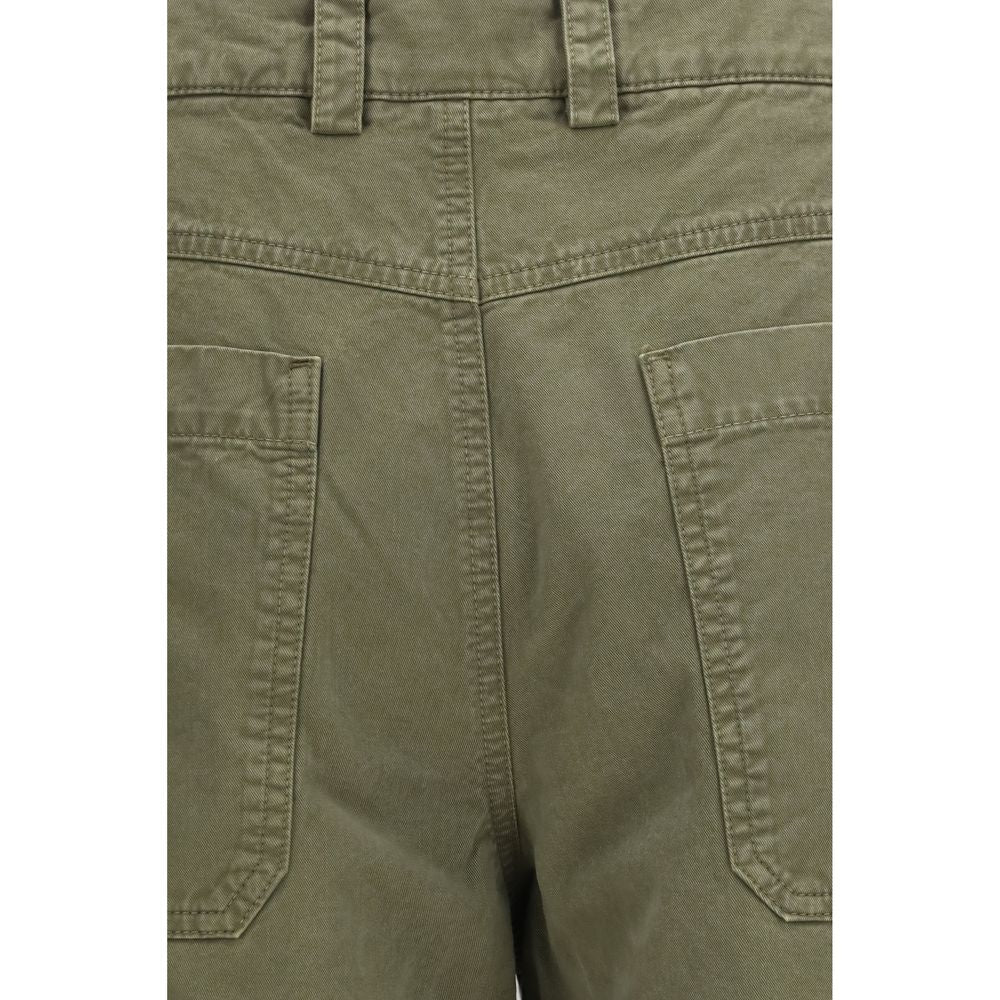 Zweifarbige Baumwoll-Freizeithose