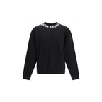 Schwarzer Baumwoll-Sweatshirt