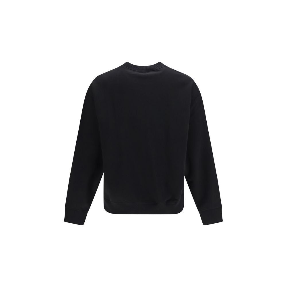 Schwarzer Baumwoll-Sweatshirt