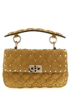 Beigefarbene Kalbshaut Schultertasche