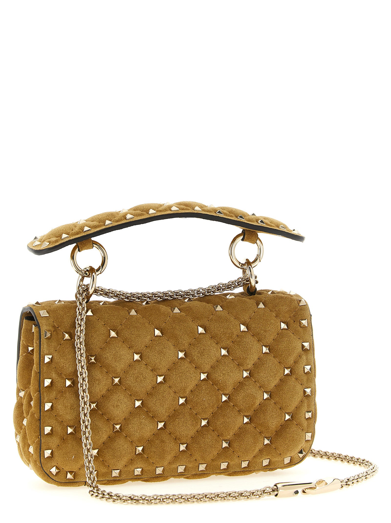 Beigefarbene Kalbshaut Schultertasche