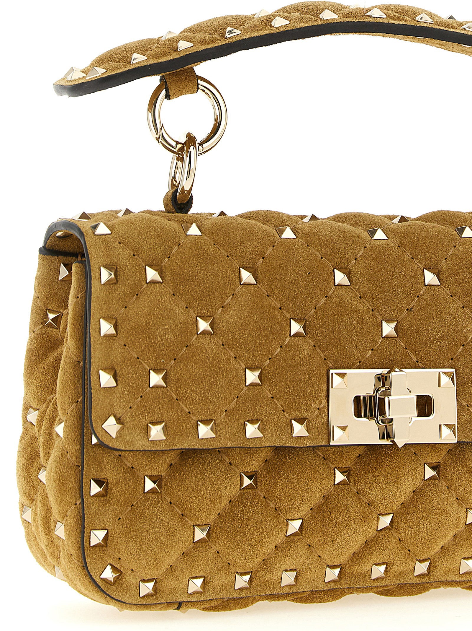 Beigefarbene Kalbshaut Schultertasche