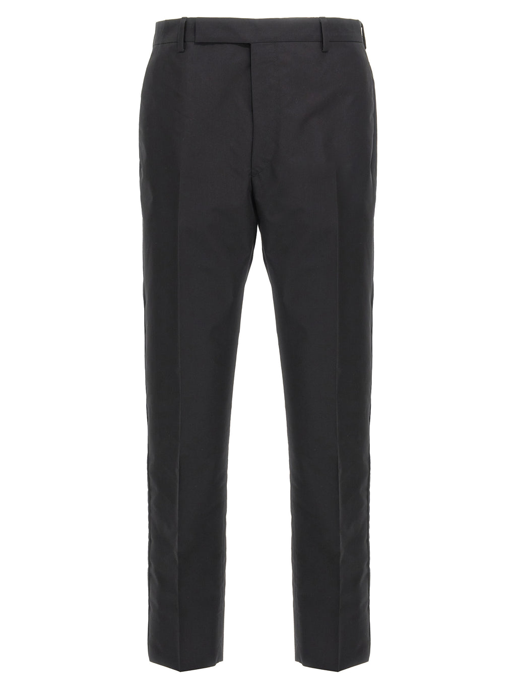 Schwarze Baumwoll-Röhrenhose