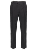 Schwarze Baumwoll-Röhrenhose