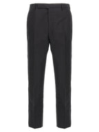 Schwarze Baumwoll-Röhrenhose
