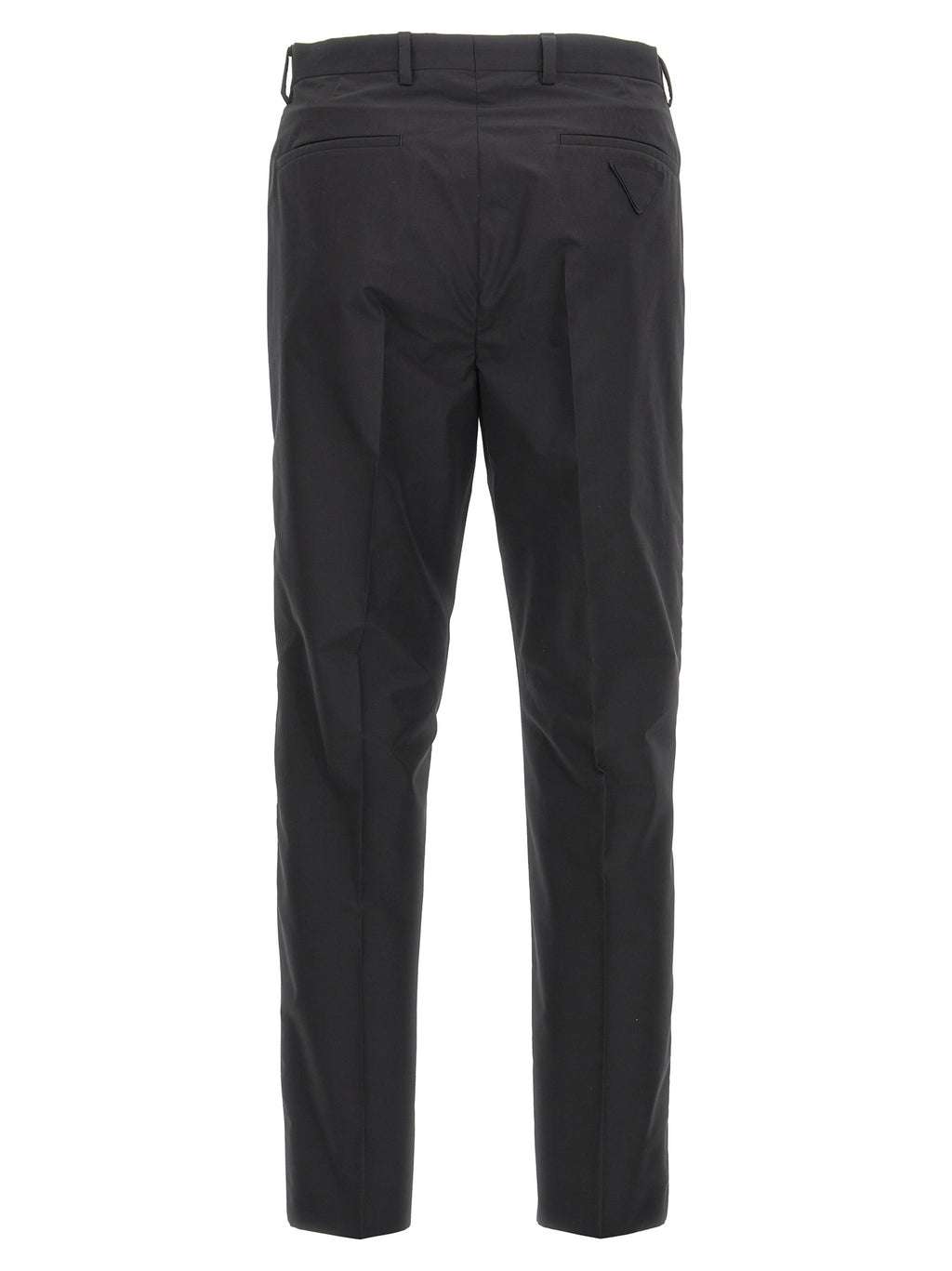 Schwarze Baumwoll-Röhrenhose