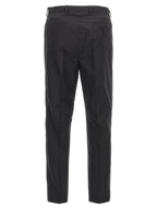 Schwarze Baumwoll-Röhrenhose
