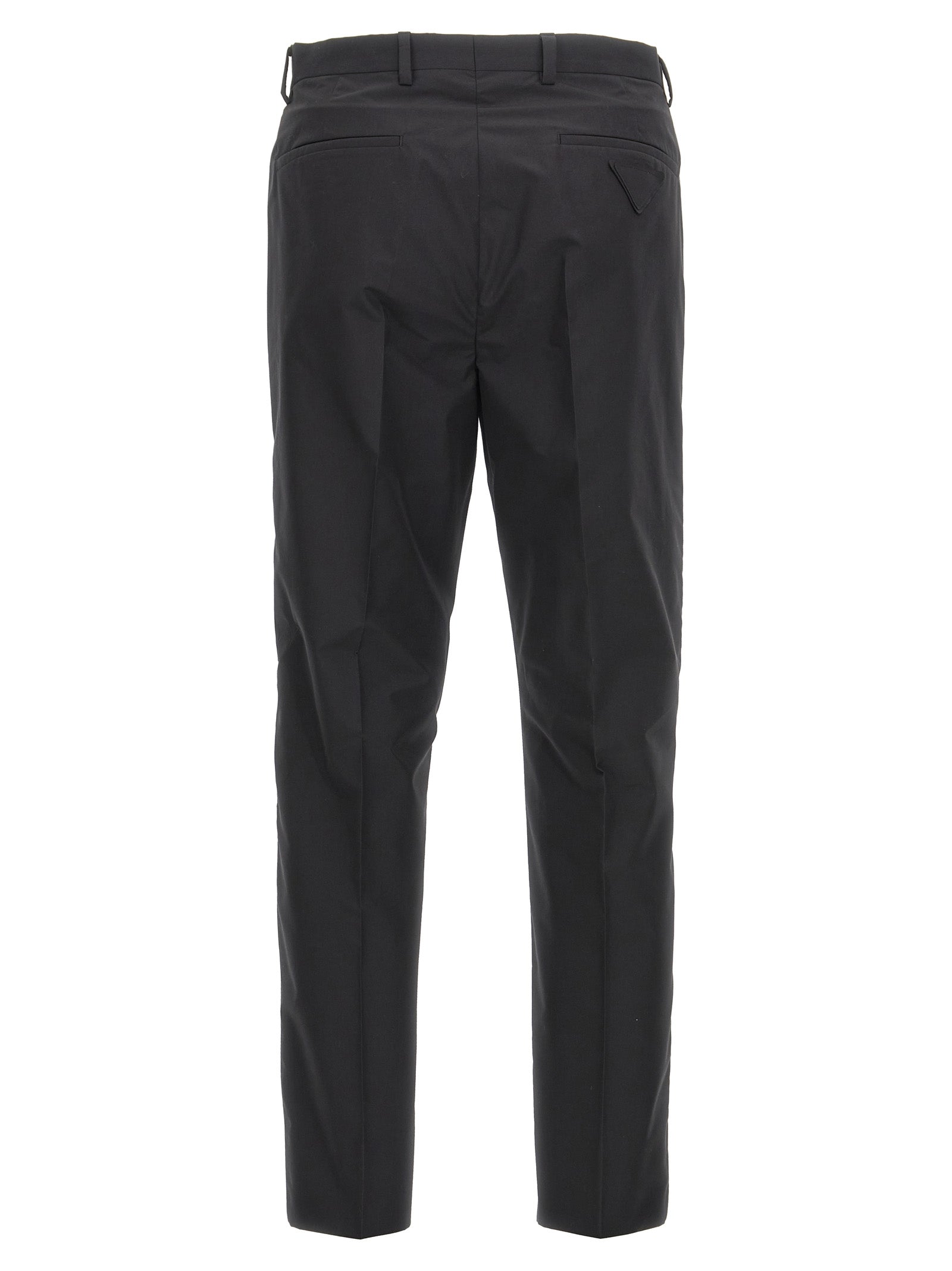 Schwarze Baumwoll-Röhrenhose