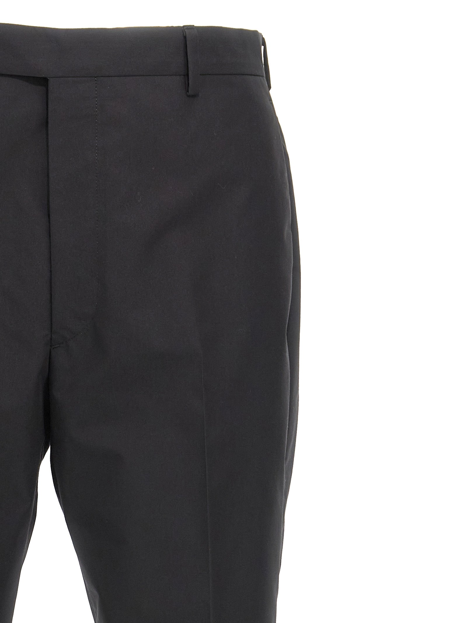 Schwarze Baumwoll-Röhrenhose
