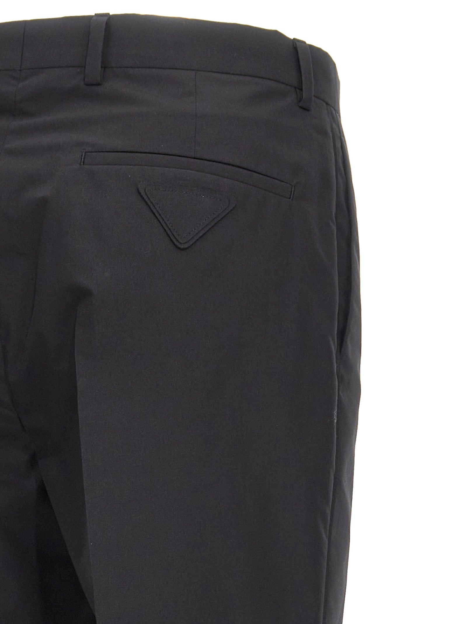 Schwarze Baumwoll-Röhrenhose