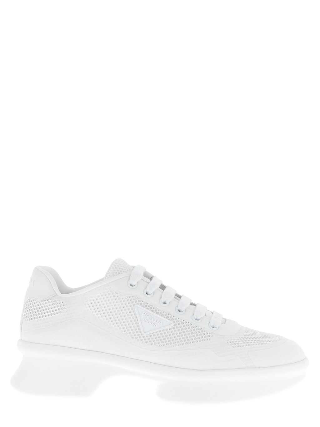 Weiße Sneaker aus Polyester im Athletic-Stil