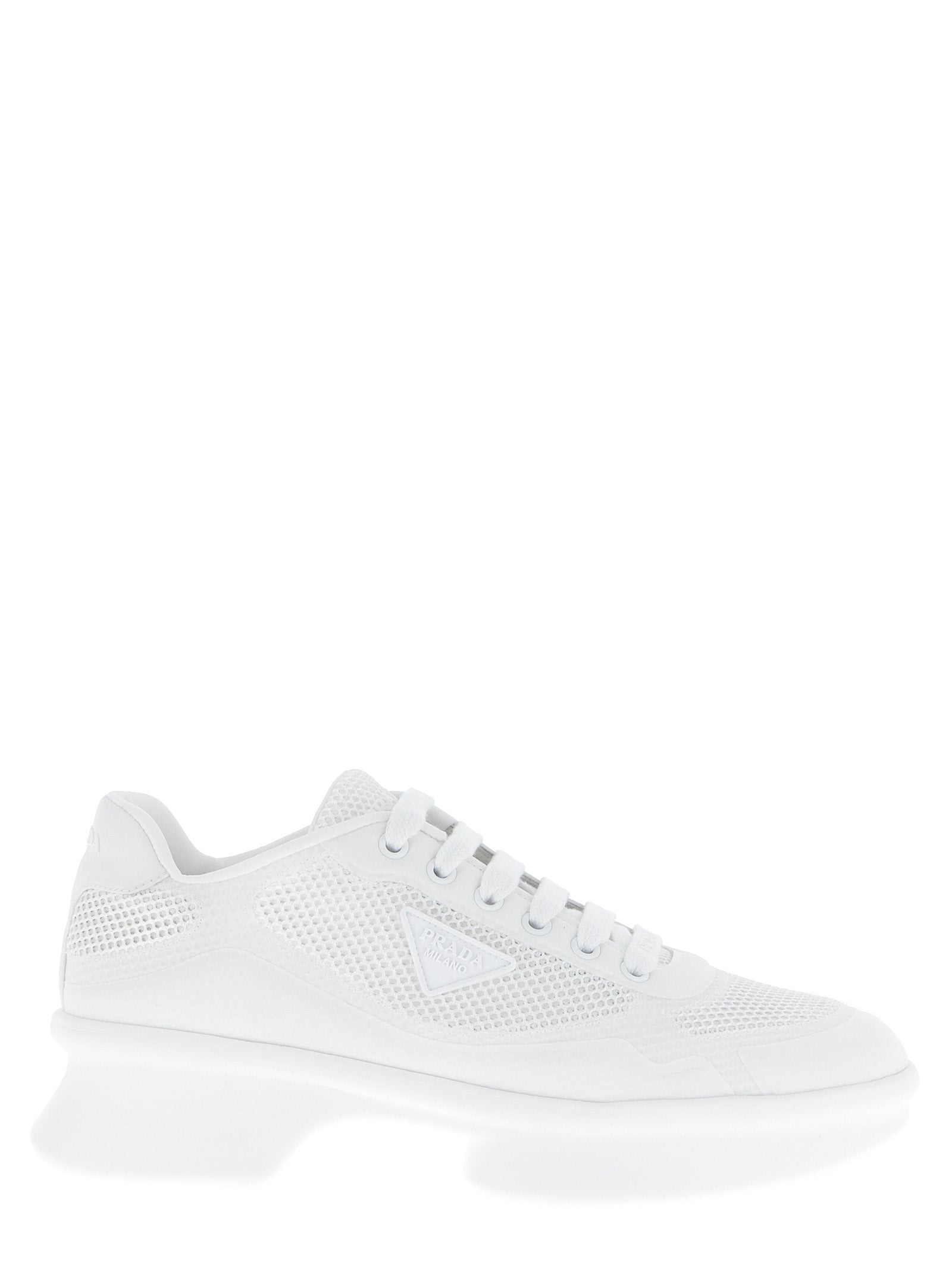 Weiße Sneaker aus Polyester im Athletic-Stil