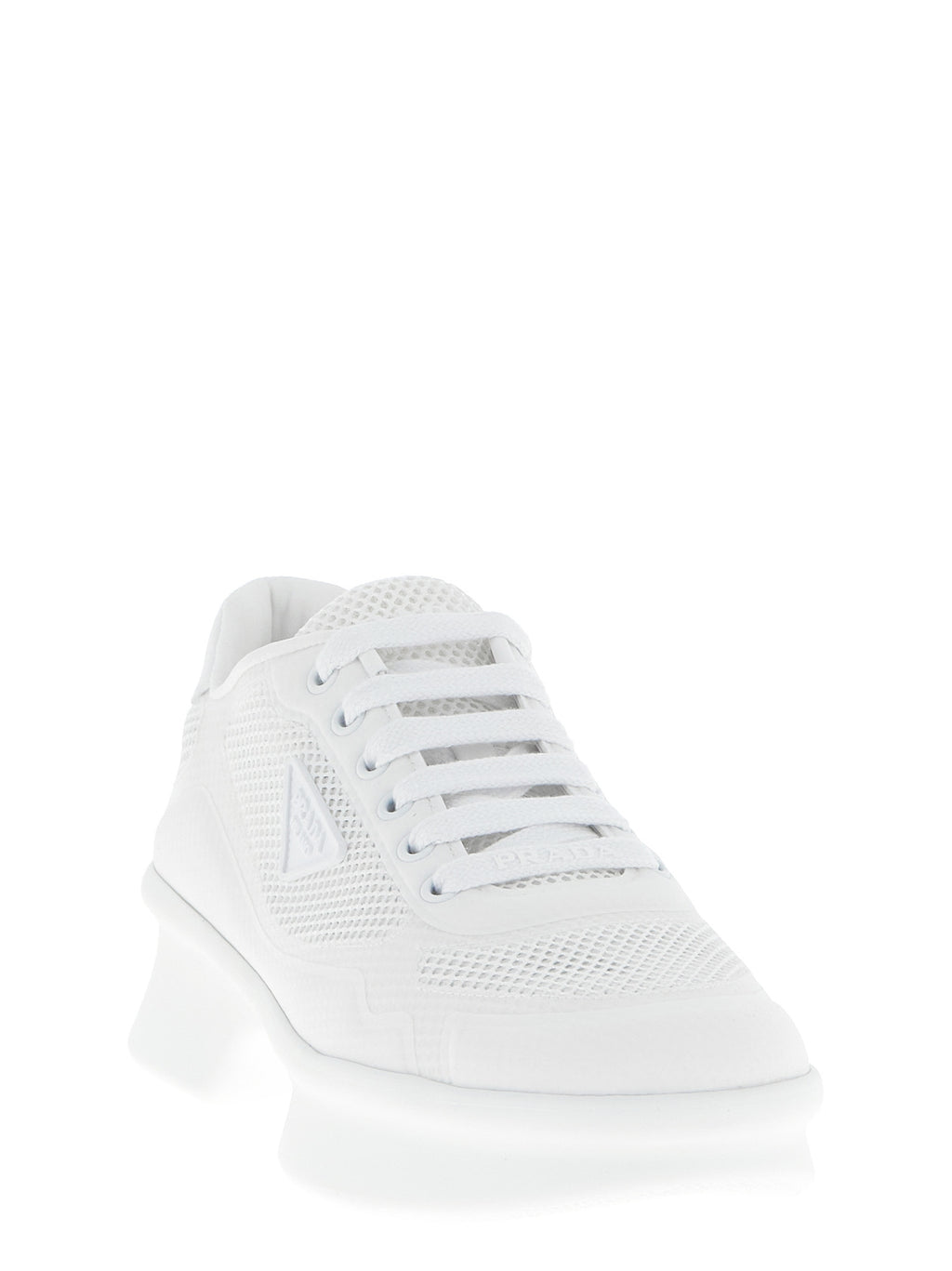 Weiße Sneaker aus Polyester im Athletic-Stil