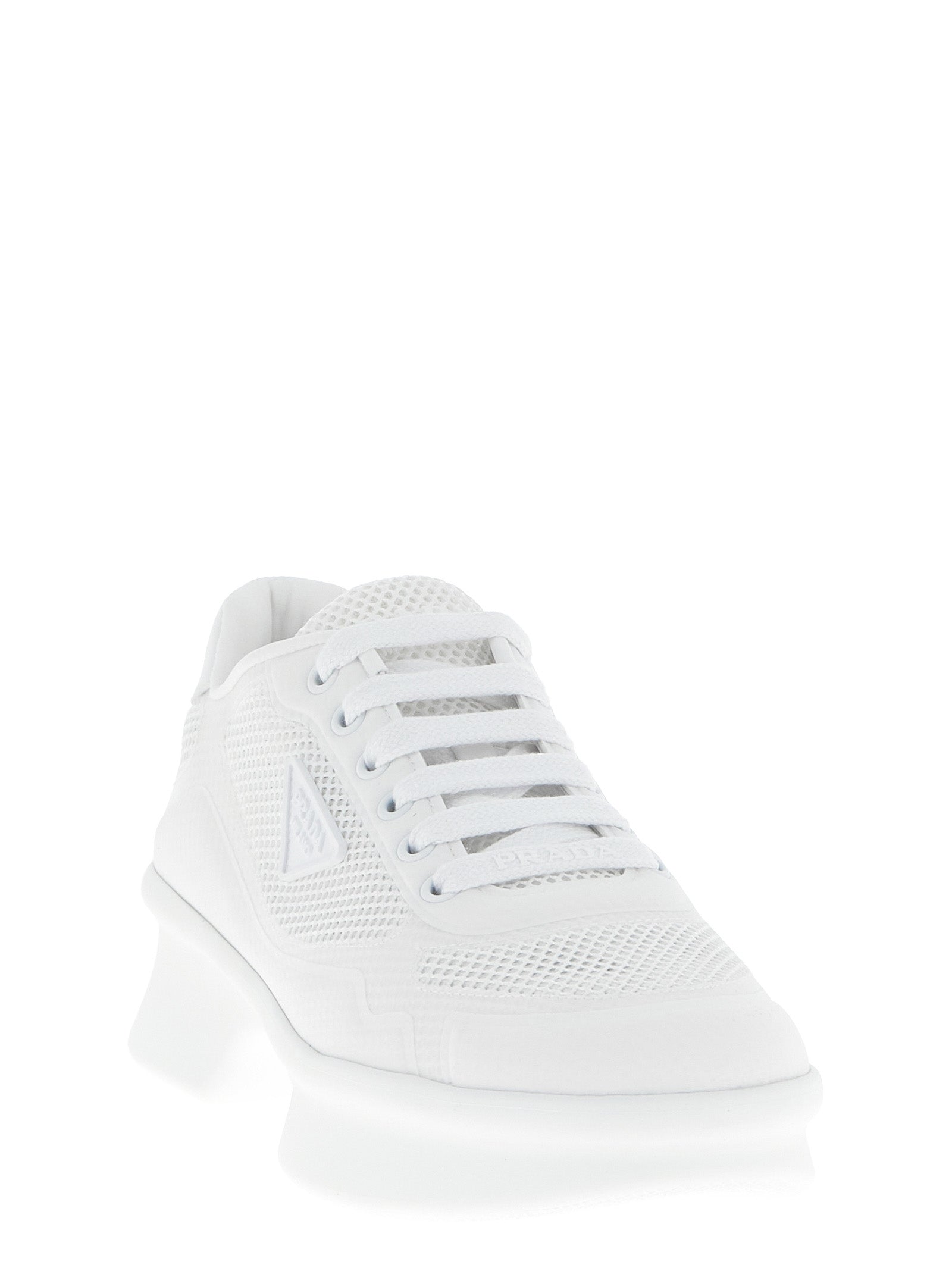 Weiße Sneaker aus Polyester im Athletic-Stil